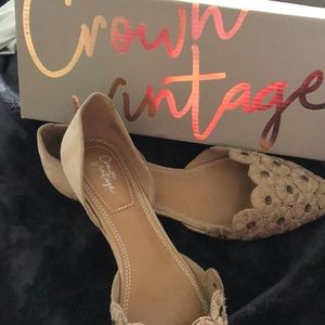 Crown Vintage | Suede Tan Shoes